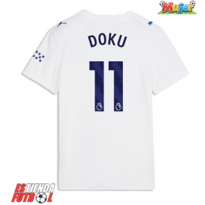 Manchester City Jeremy Doku #11 Tercera Equipación Mujer 2026-27 Manga Corta